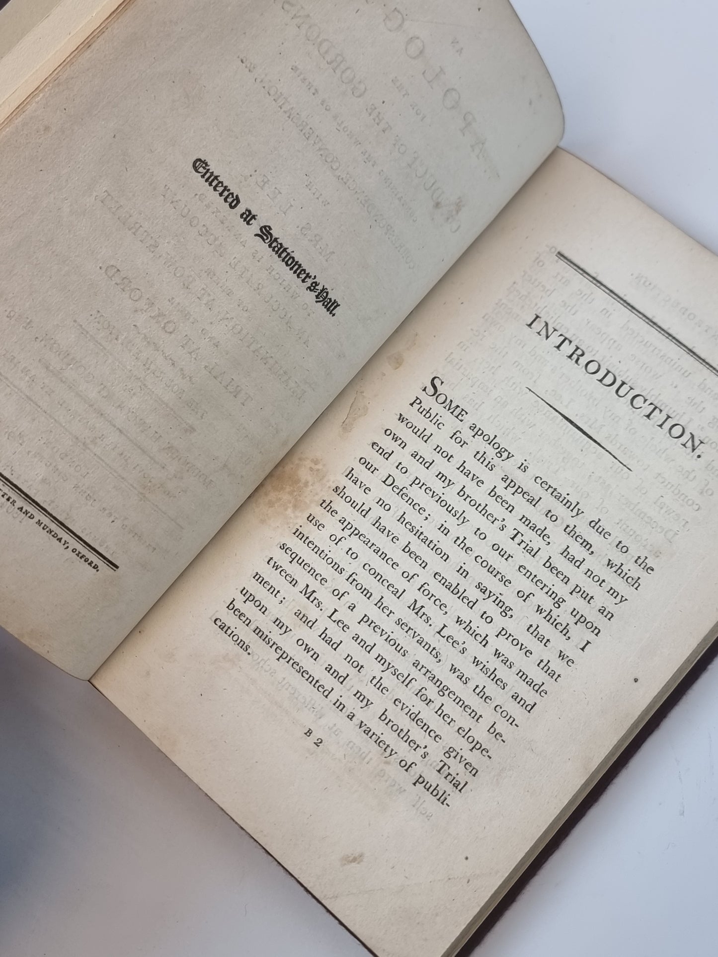 An Apology for the Conduct of the Gordons, Loudoun Harcourt Gordon — 1st Ed