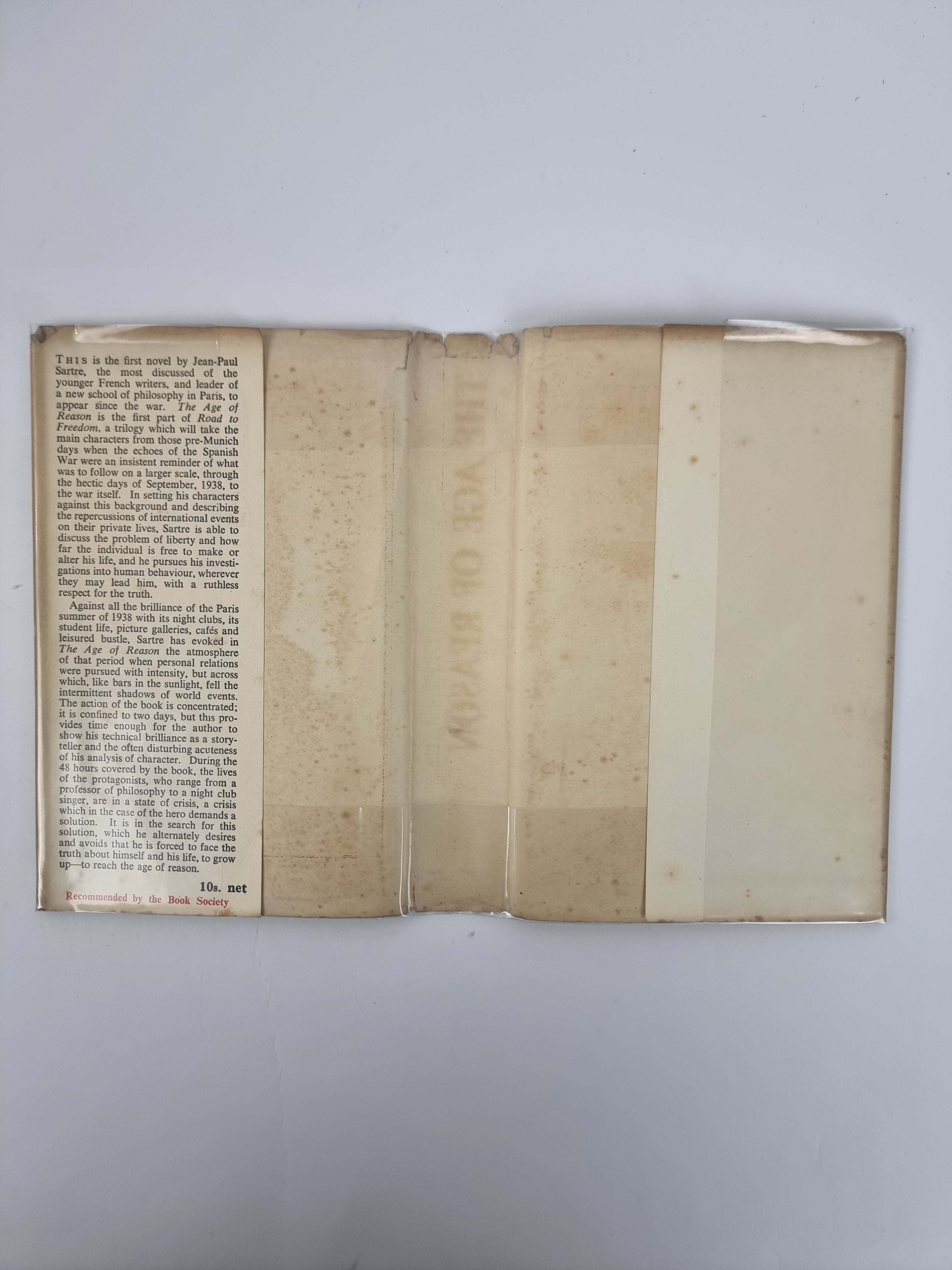 The Age of Reason, Jean-Paul Sartre — 1st Edition/Printing