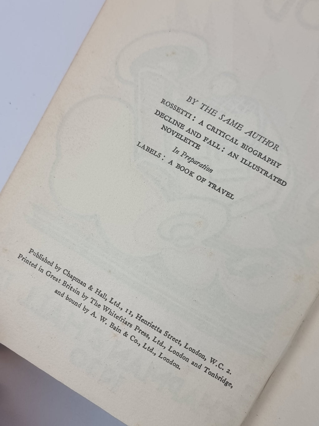 Vile Bodies, Evelyn Waugh — 1st Edition