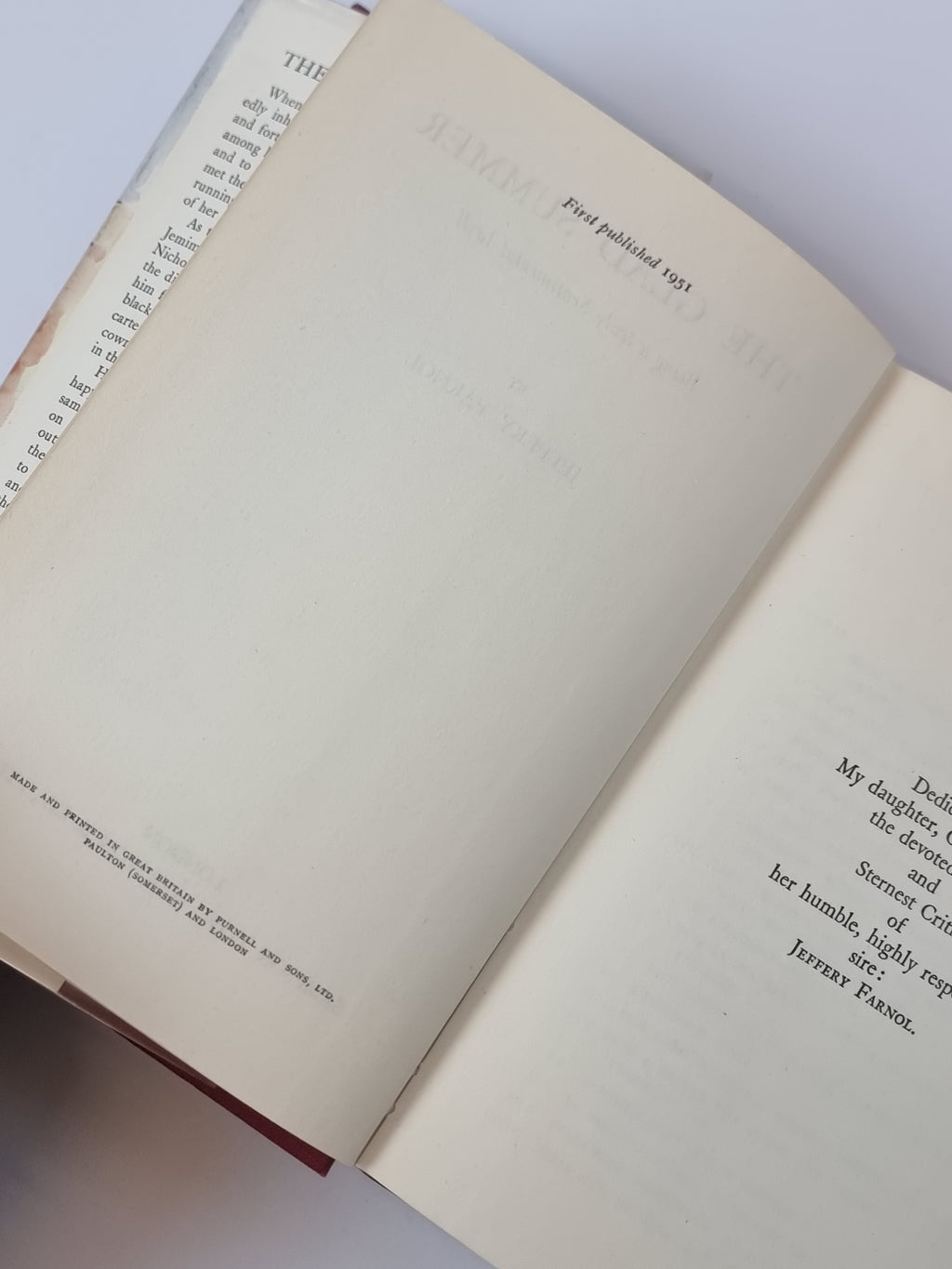 The Glad Summer, Jeffery Farnol — 1st Edition