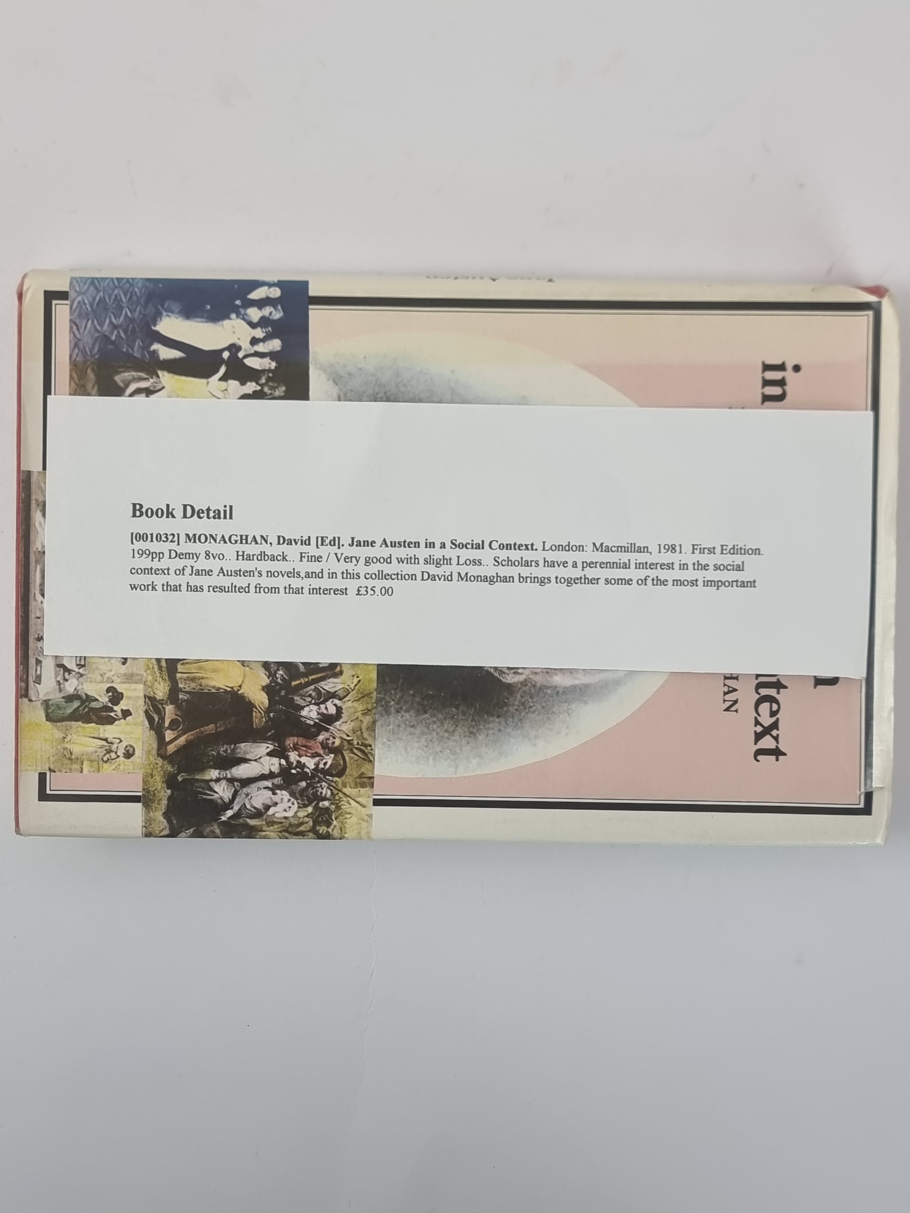 Jane Austen in a Social Context, David Monaghan — 1st Edition