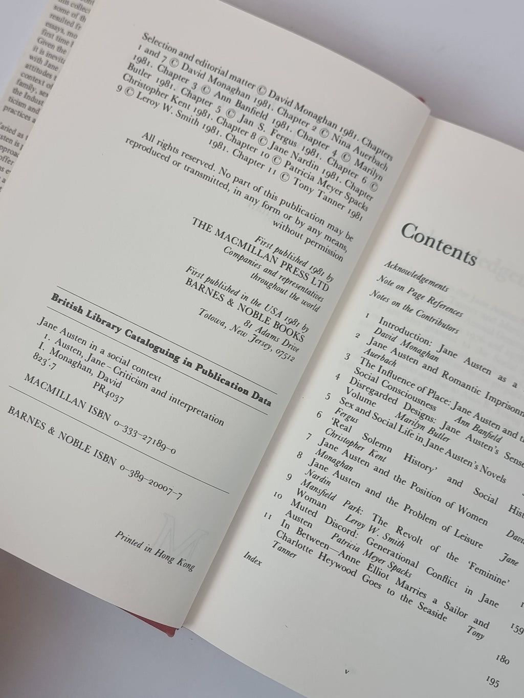 Jane Austen in a Social Context, David Monaghan — 1st Edition