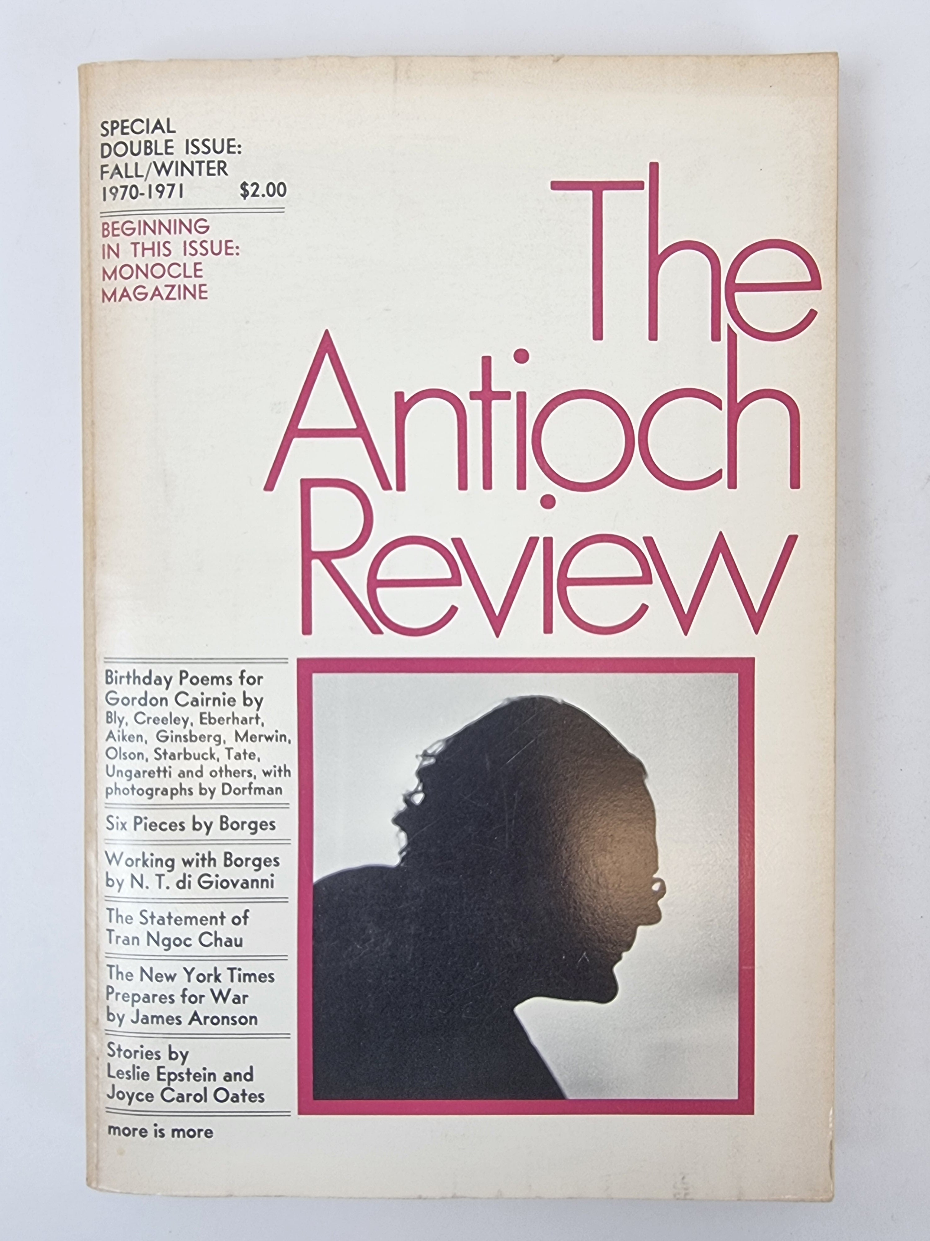 The Antioch Review, Special Double Issue:Fall/Winter 1970 - 1971