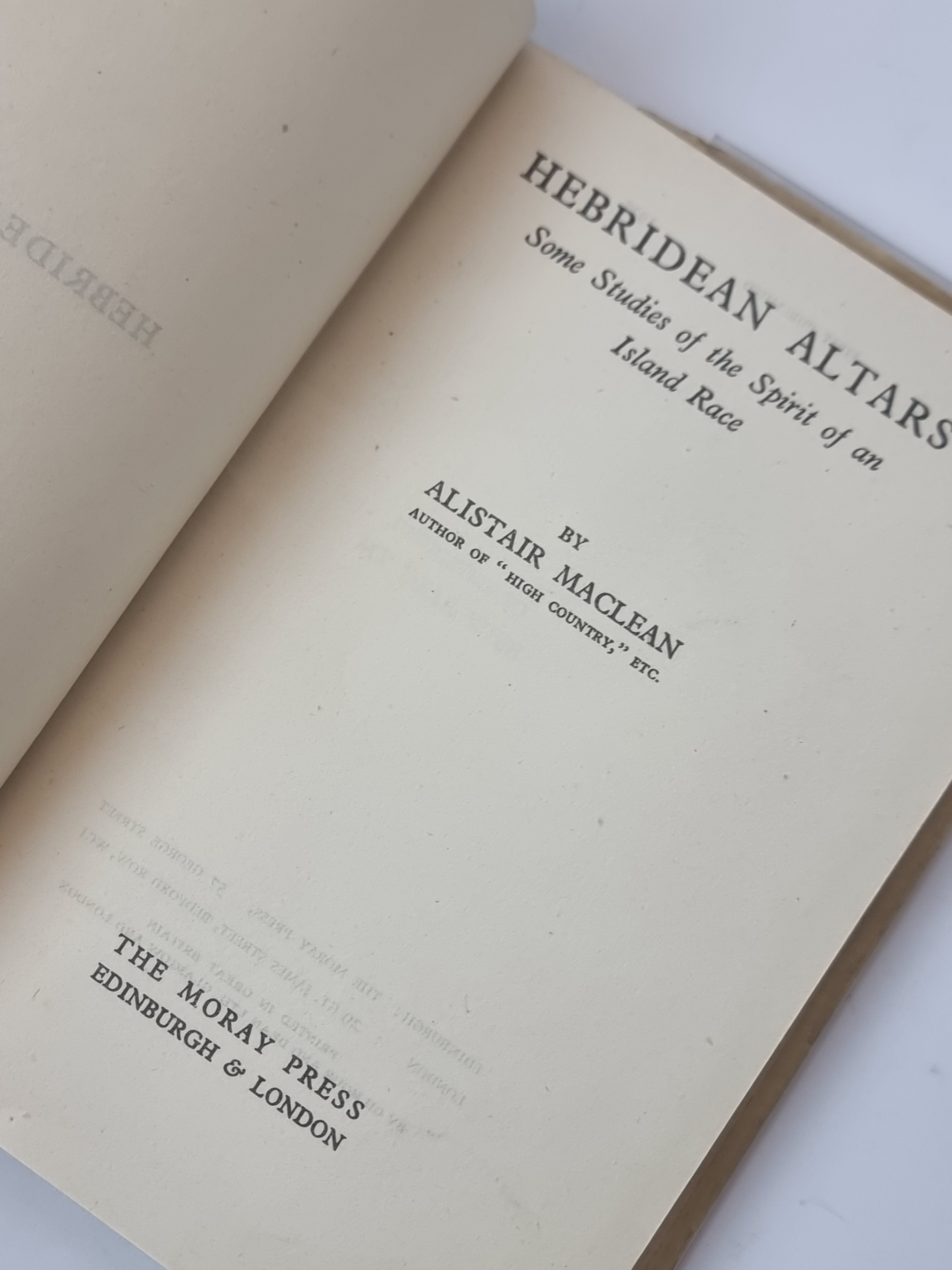 Hebridean Altars, Alistair Maclean — 1st Edition