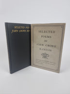 Selected Poems, John Crowe Ransom — 1st Edition/Printing