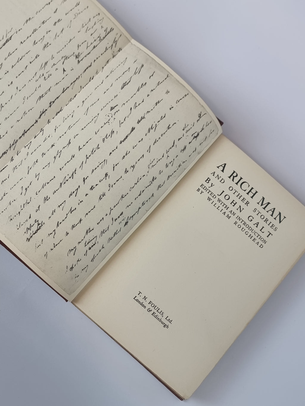 A Rich Man: And Other Stories, John Galt — 1st Edition