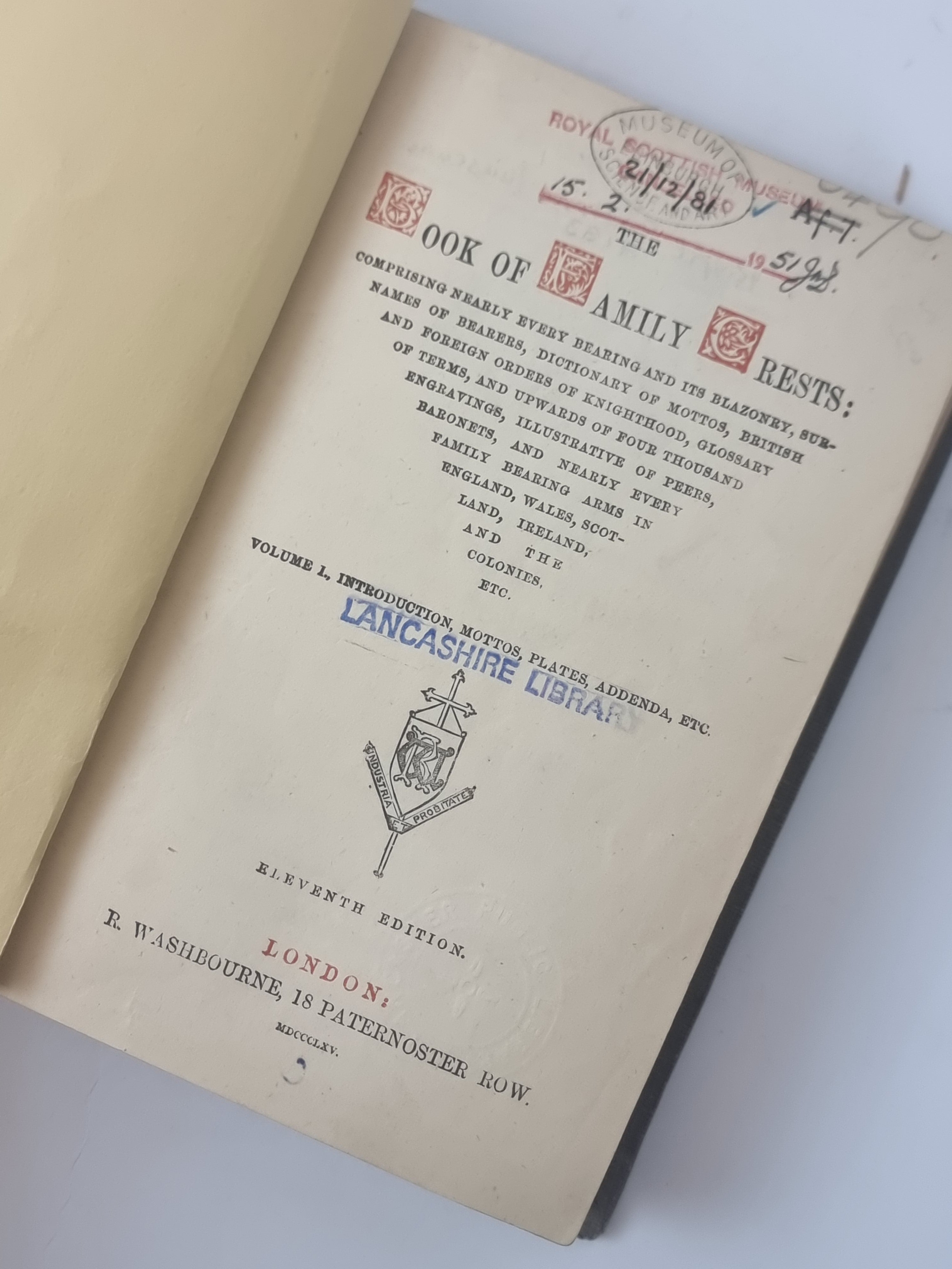 The Book of Family Crests — Eleventh Edition