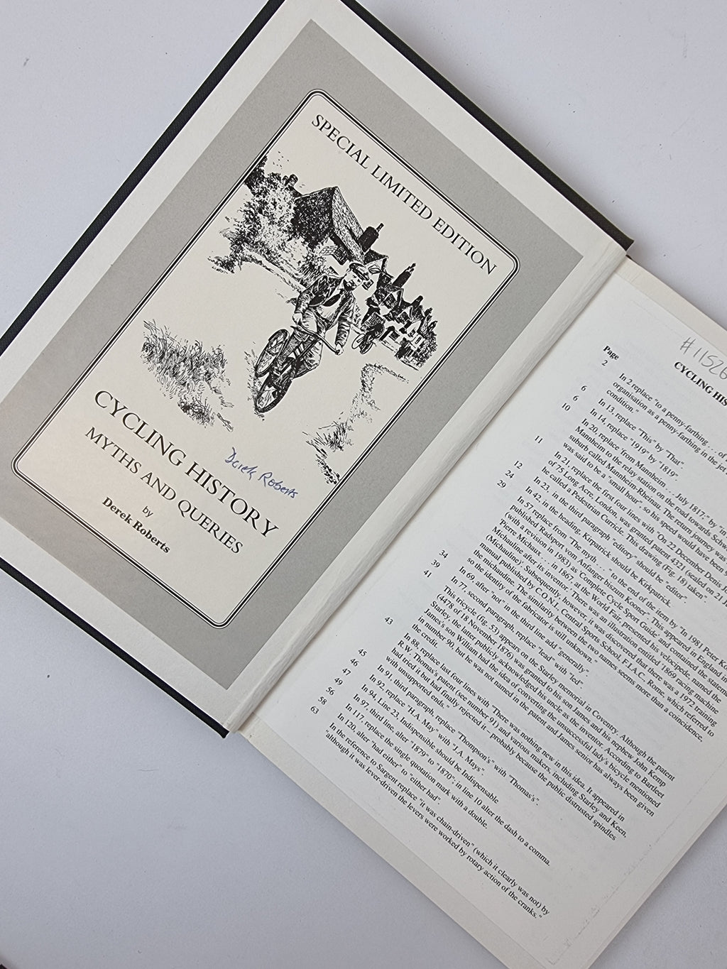 Cycling History: Myths and Queries, Derek Roberts — Signed, Limited Edition