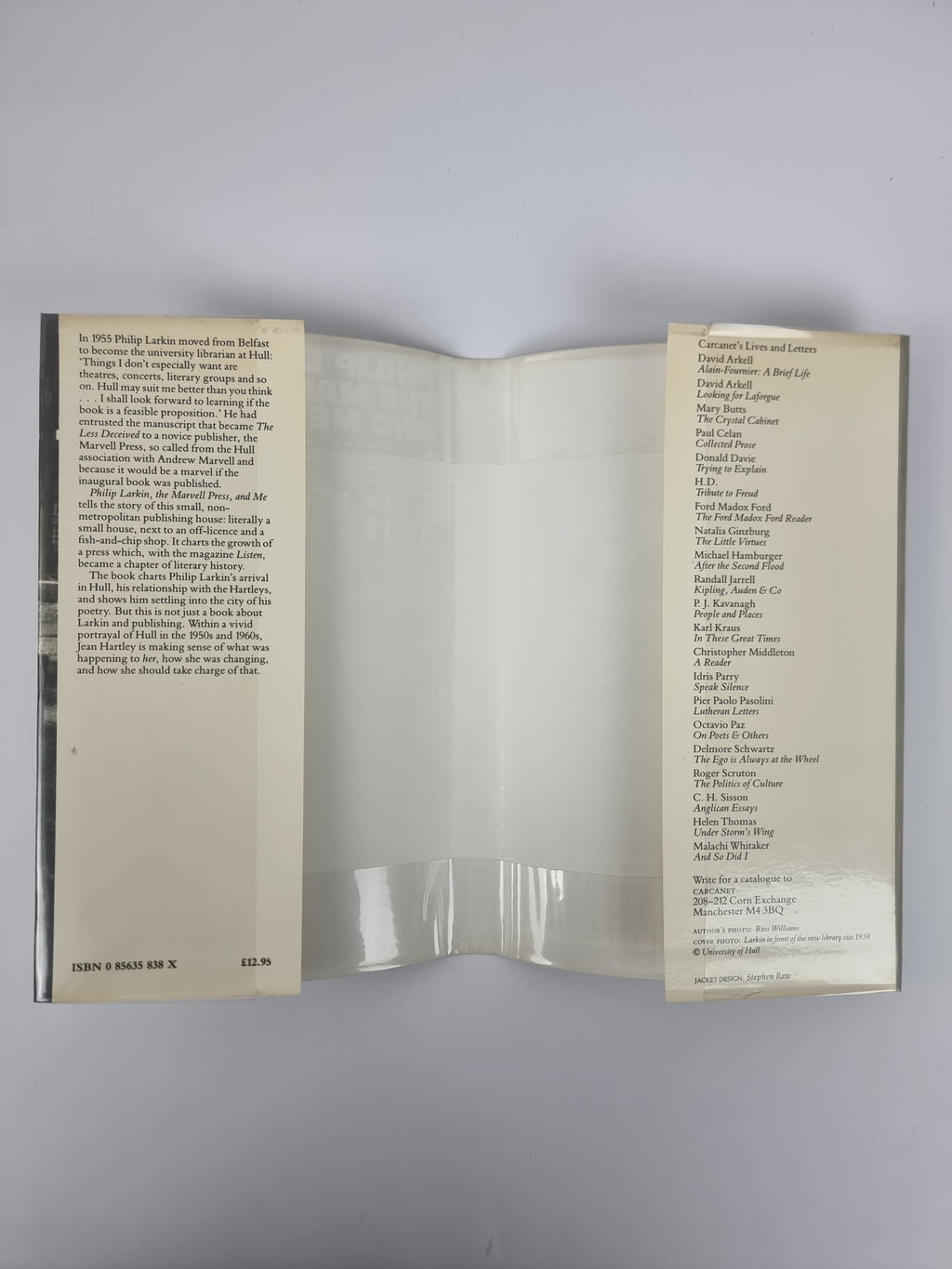 Philip Larkin, The Marvell Press and Me, Jean Hartley — 1st Edition/Printing, Signed
