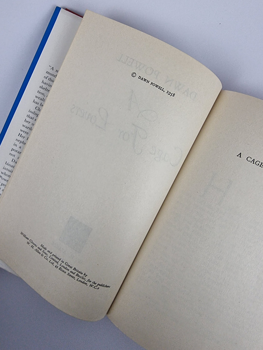 A Cage For Lovers, Dawn Powell — 1st Edition