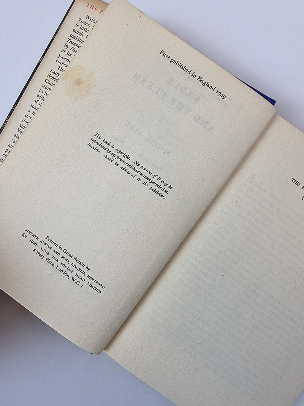 The Fable and the Flesh, Marcel Ayme — 1st UK Edition