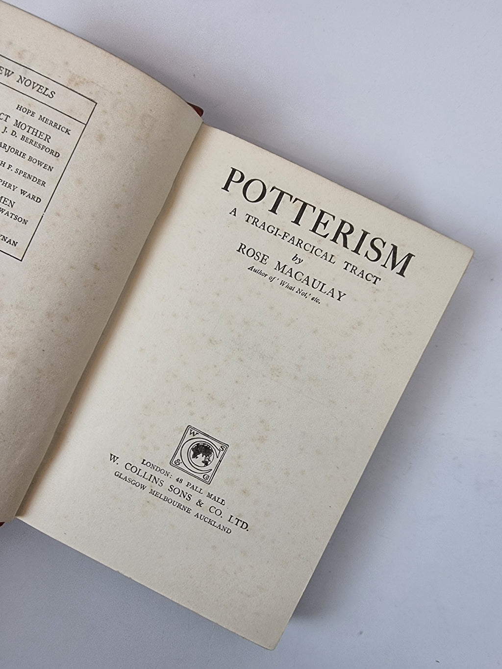 Potterism, Rose Macaulay — 1st Edition