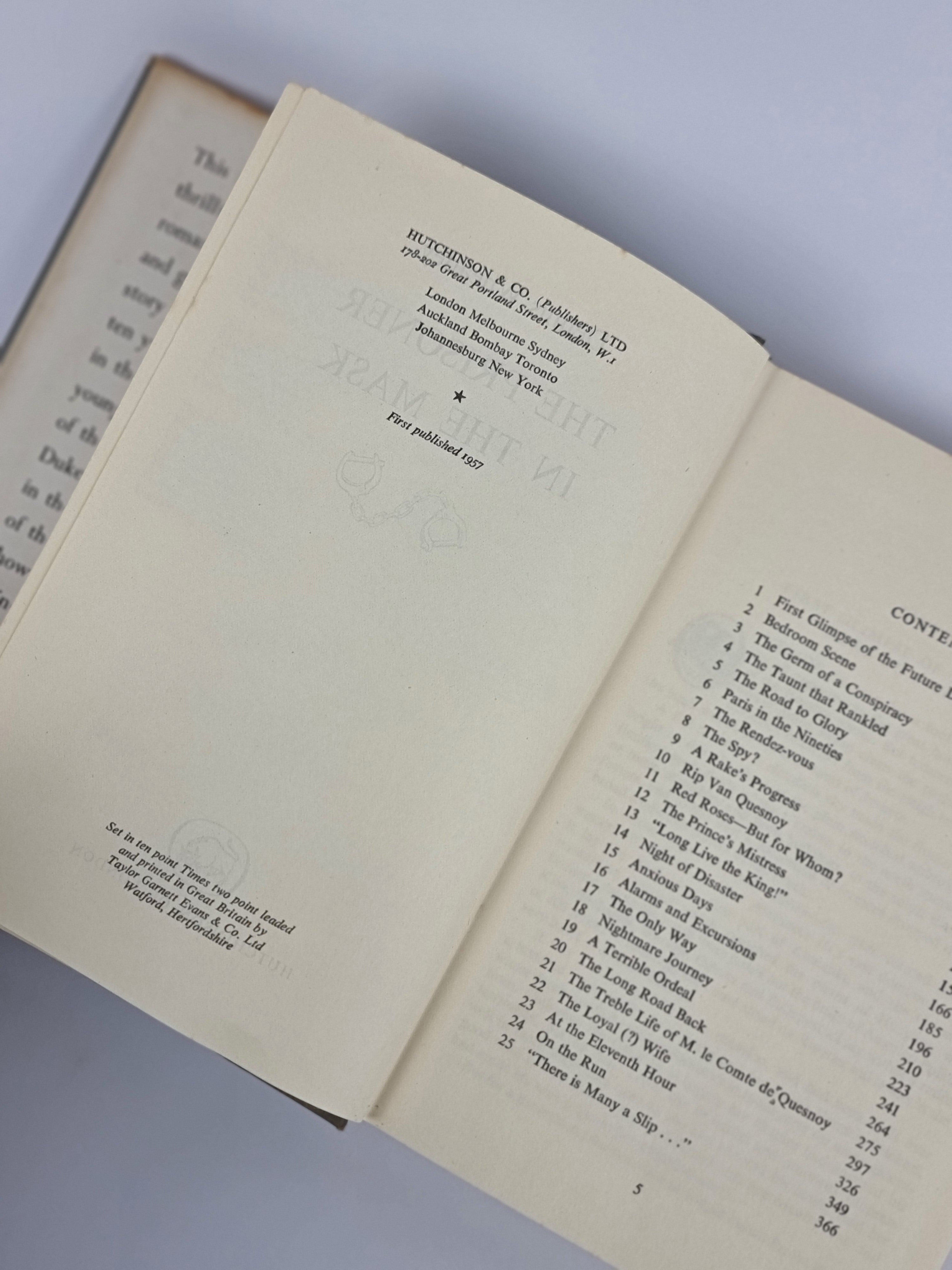 Dennis Wheatley, The Prisoner in the Mask — 1st Edition