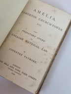Amelia Etc; Prefatory Study on English Metrical Law, Coventry Patmore — 1st Ed