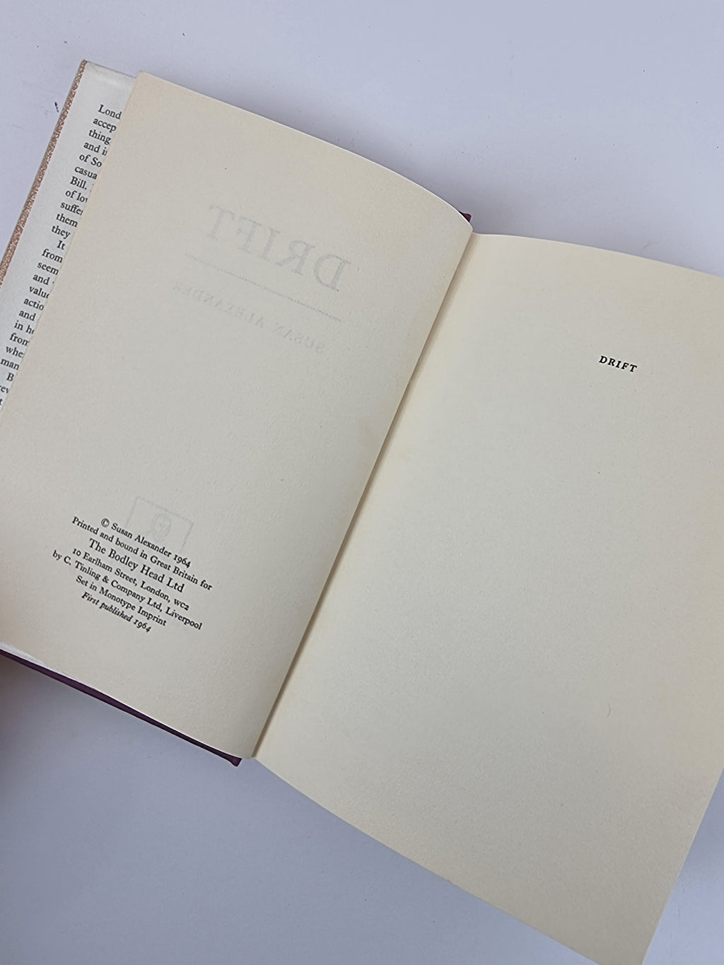 Drift, Susan Alexander — 1st Edition