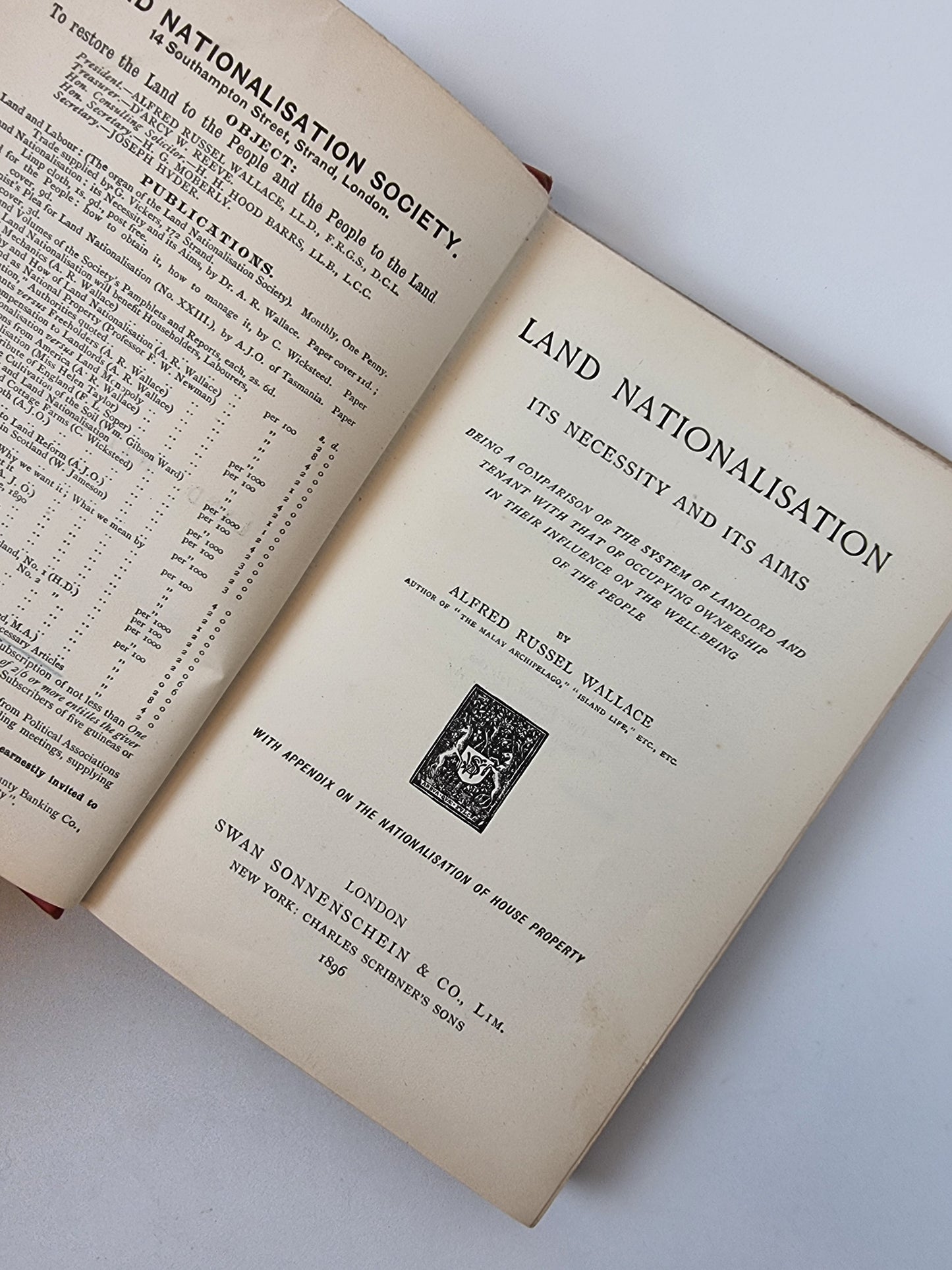 Land Nationalisation, Alfred R. Wallace — 2nd Edition