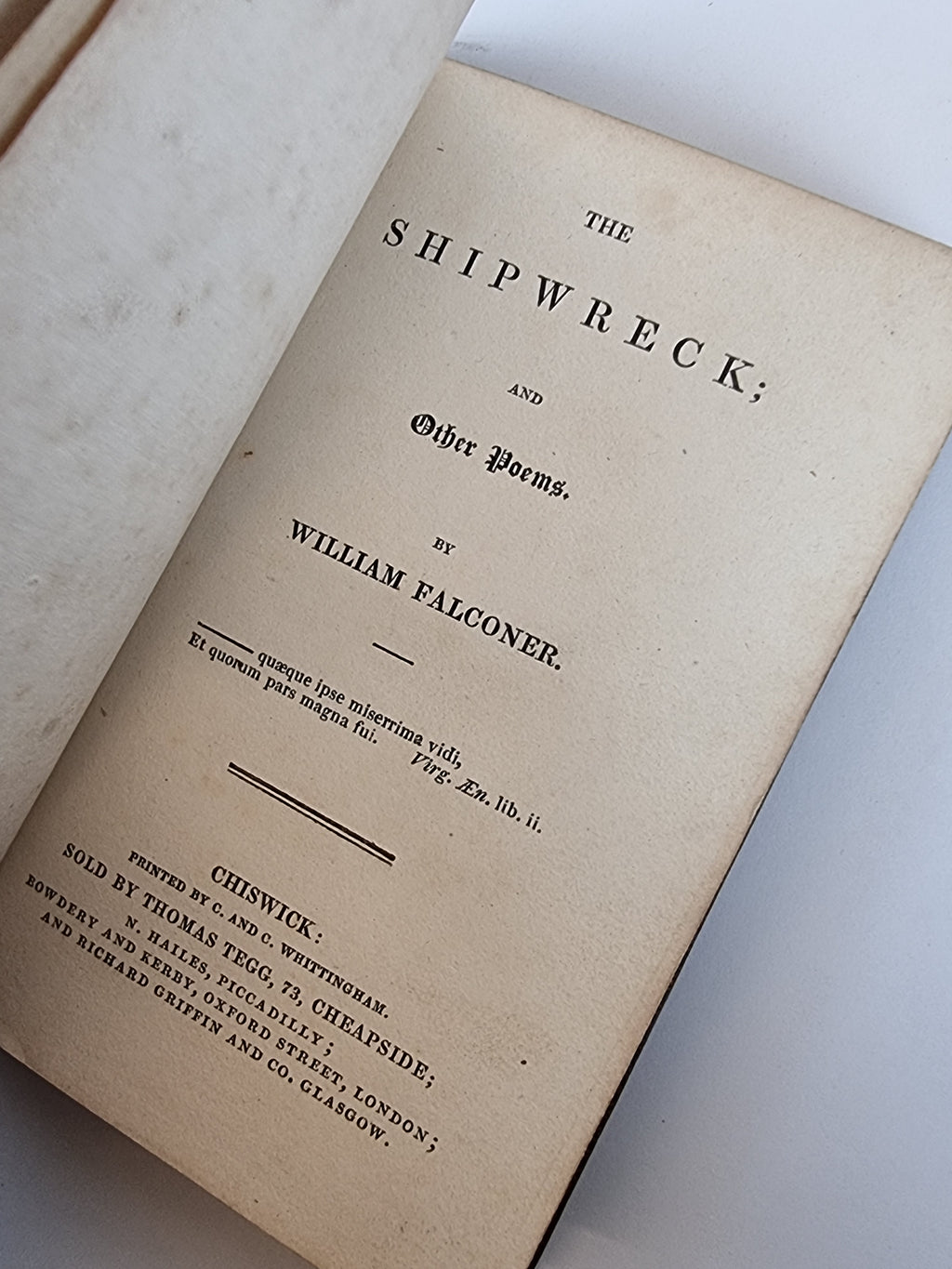The Shipwreck & Other Poems, William Falconer