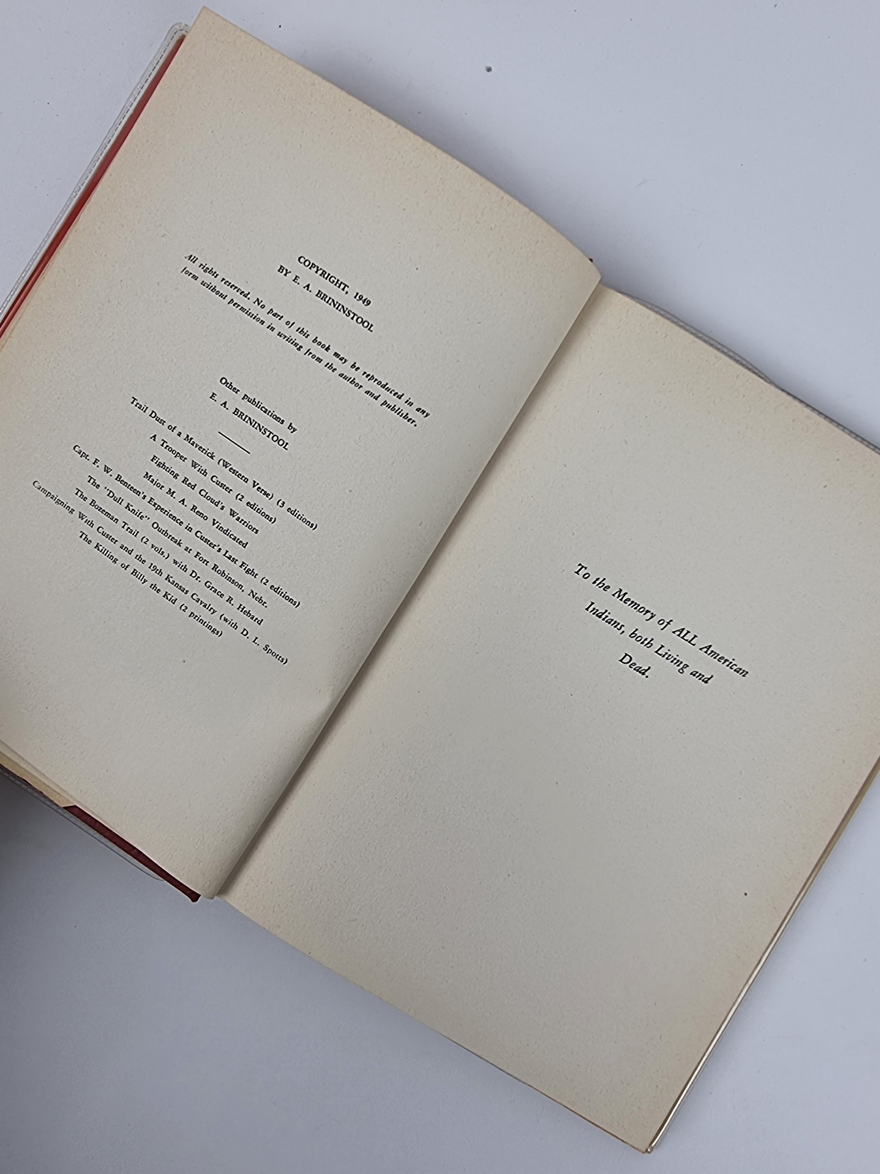 Crazy Horse: His Tragic End, E. A. Brininstool — 1st Edition/Printing