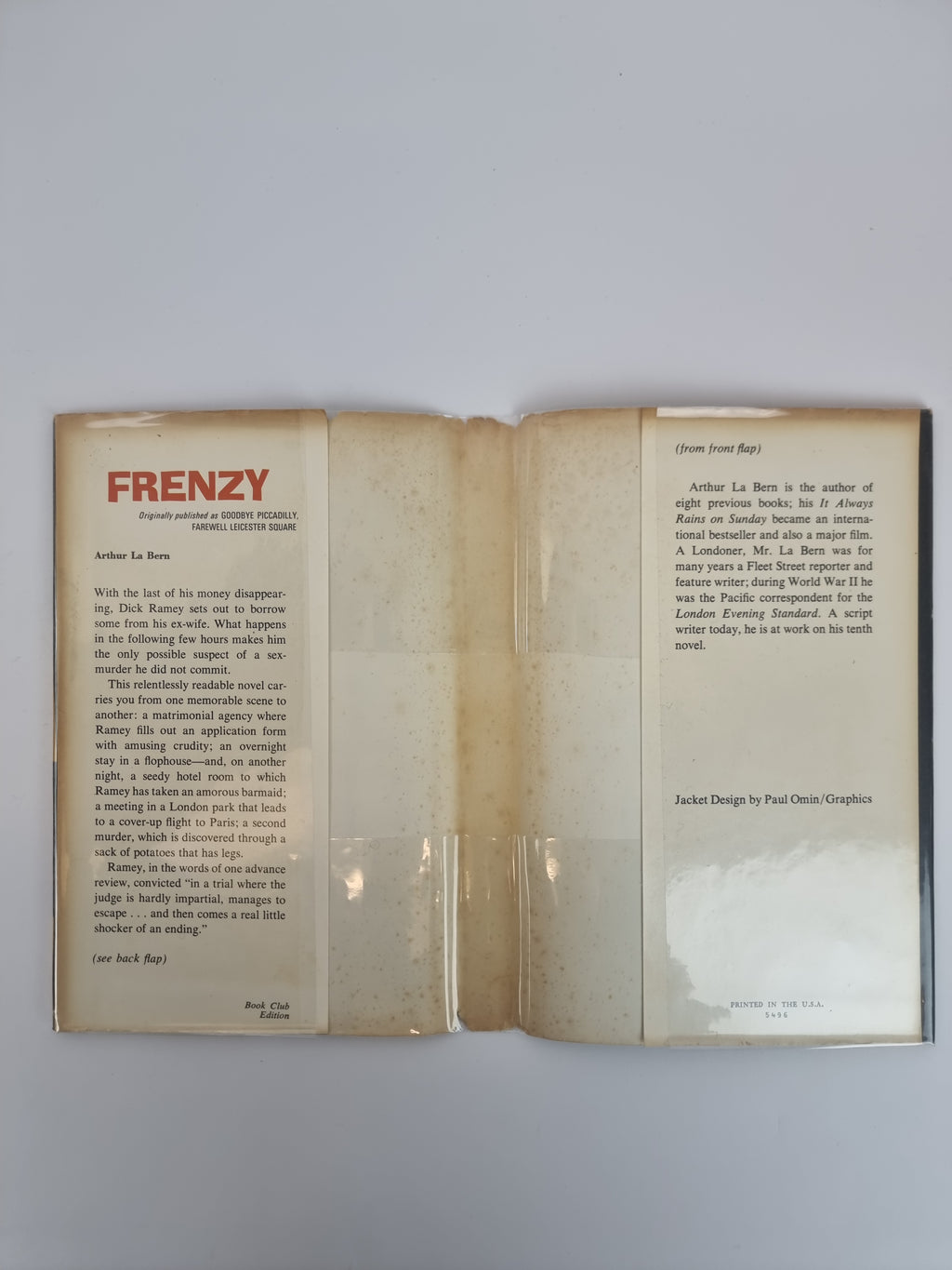 Frenzy, Arthur LaBern — 1st US Edition