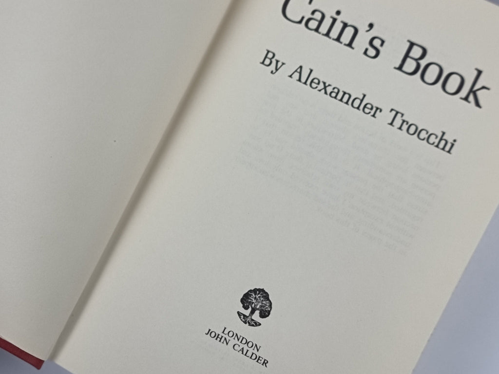 Cain's Book, Alexander Trocchi — 1st Edition