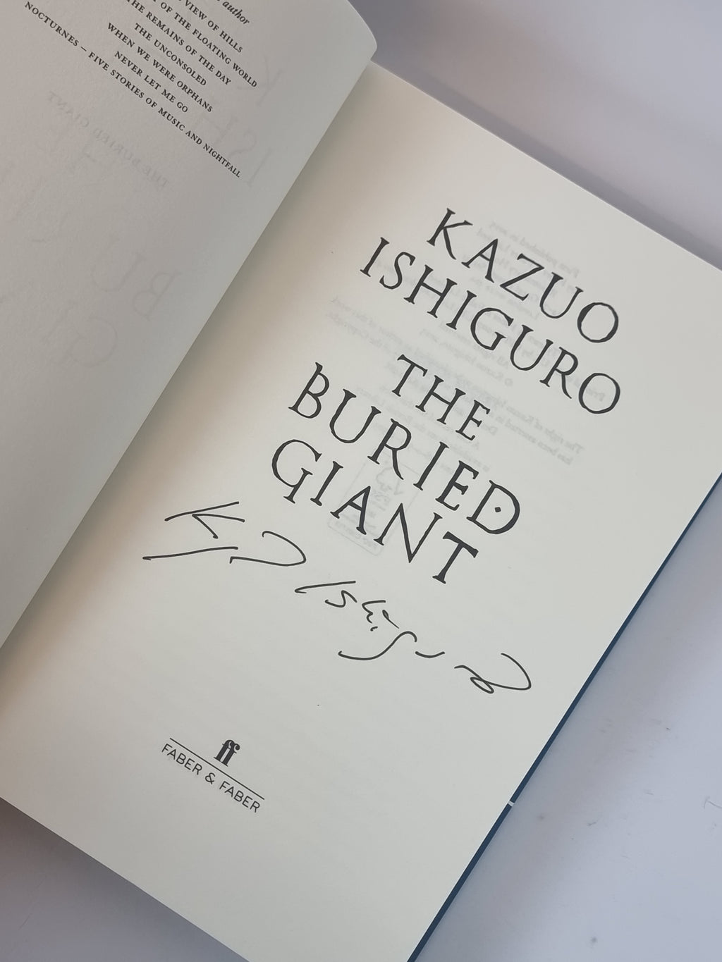 The Buried Giant, Kazuo Ishiguro — 1st Edition, Signed
