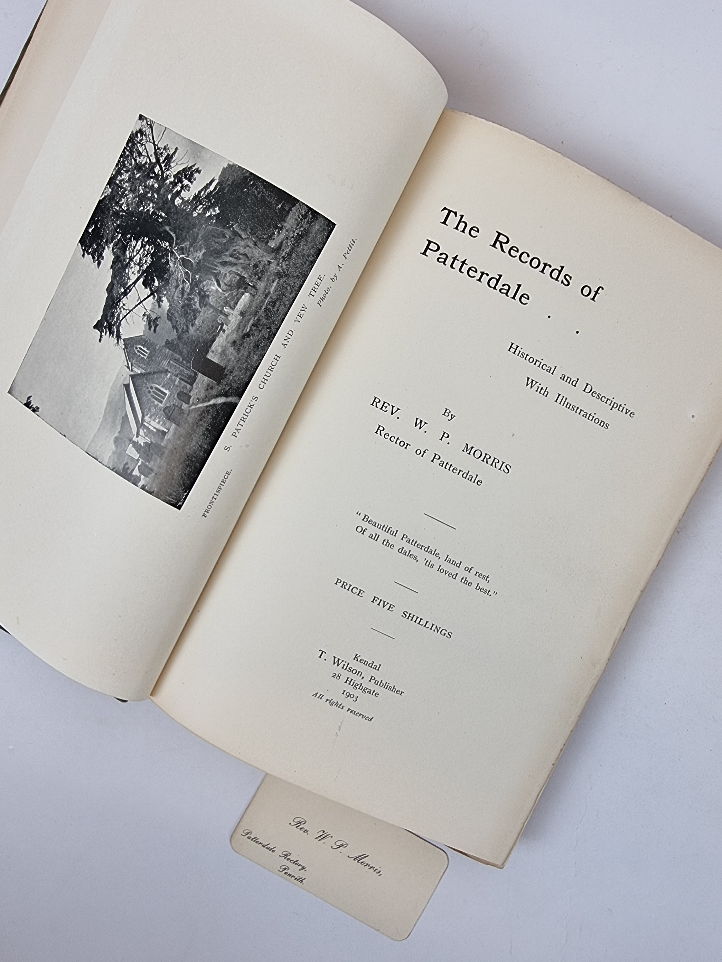 The Records of Patterdale, Rev. W. P. Morris — Presentation Copy