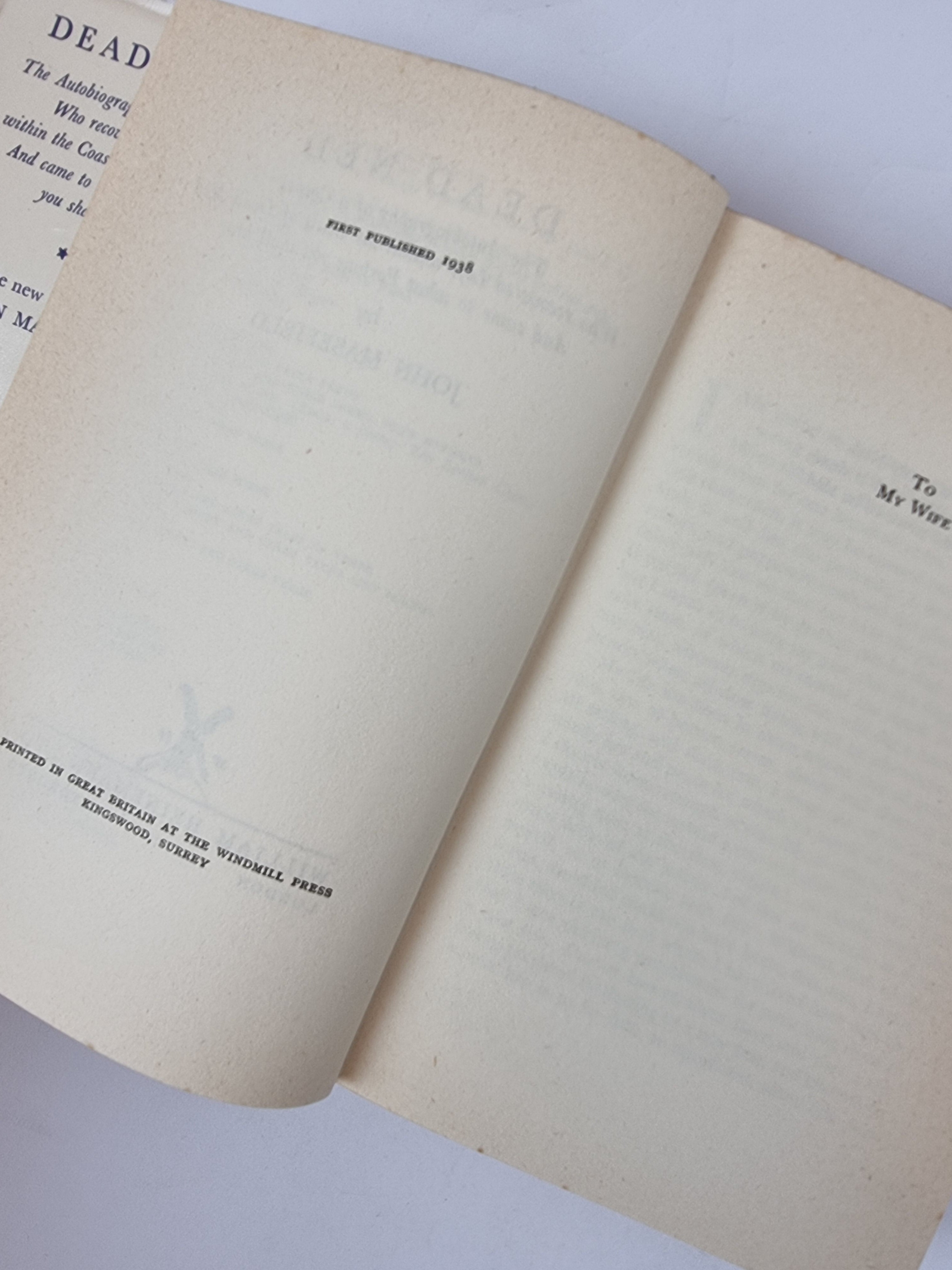 Dead Ned and Live & Kicking Ned, John Masefield — 1st Edition/Printing