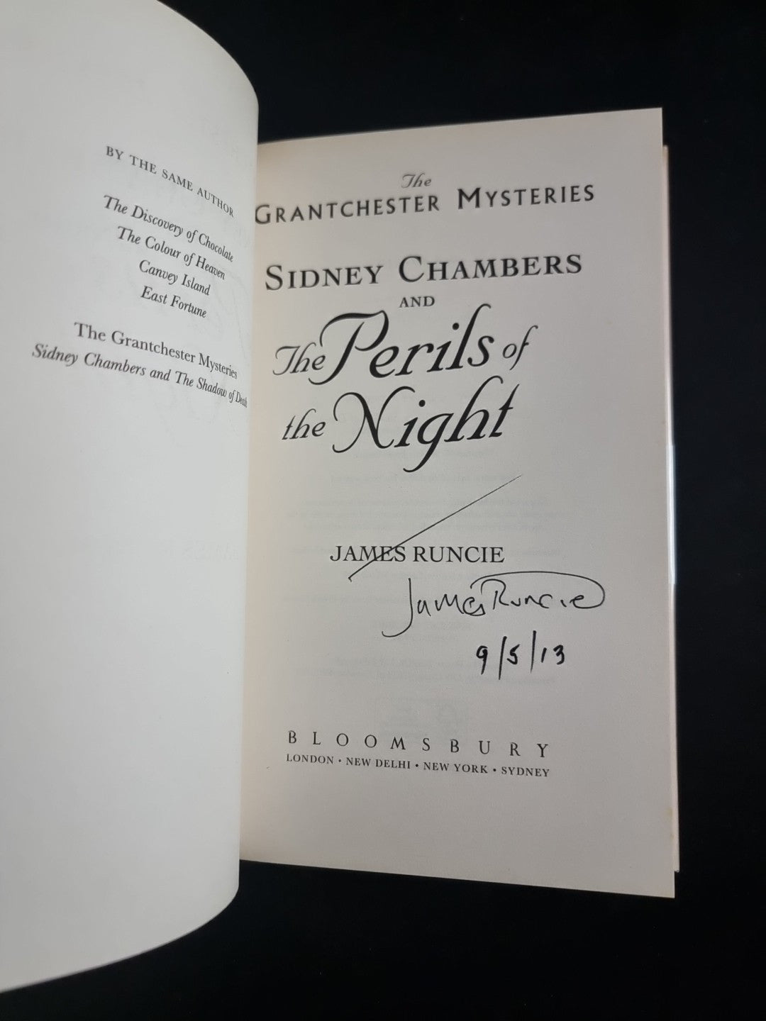 Sidney Chambers and The Perils of the Night:1ST EDITION AND SIGNED BY AUTHOR