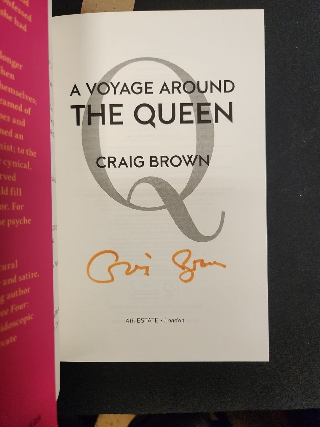 A Voyage Around the Queen by Craig Brown First Edition 1st Print Signed New