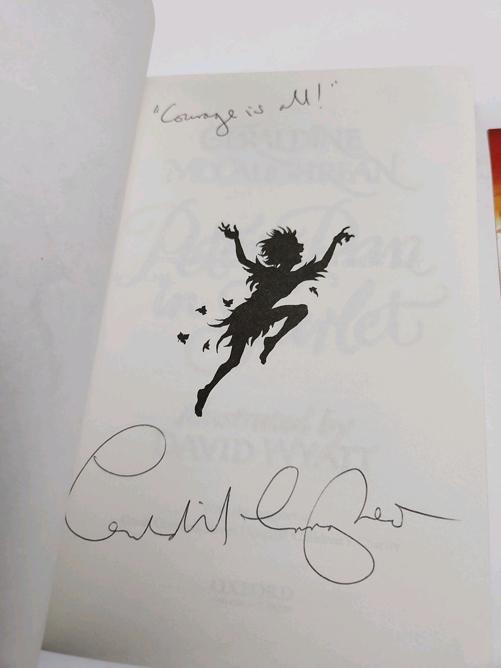 Peter Pan in Scarlet by Geraldine McCaughrean Hardcover, 2006 Signed With Ticket