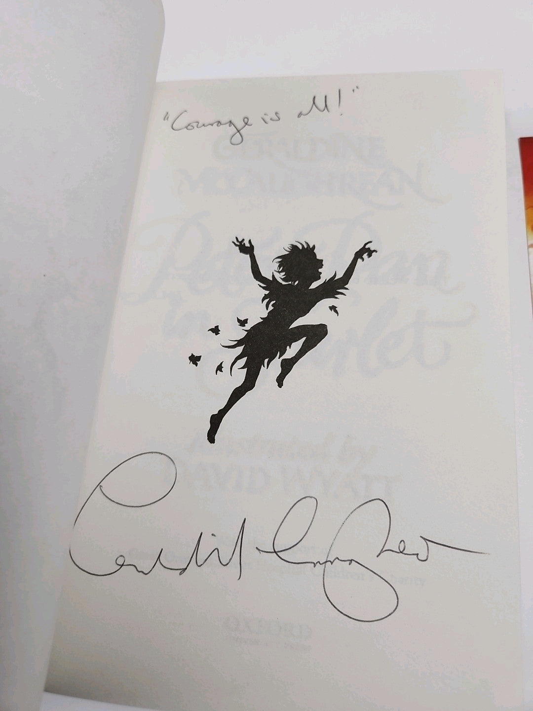 Peter Pan in Scarlet by Geraldine McCaughrean Hardcover, 2006 Signed With Ticket