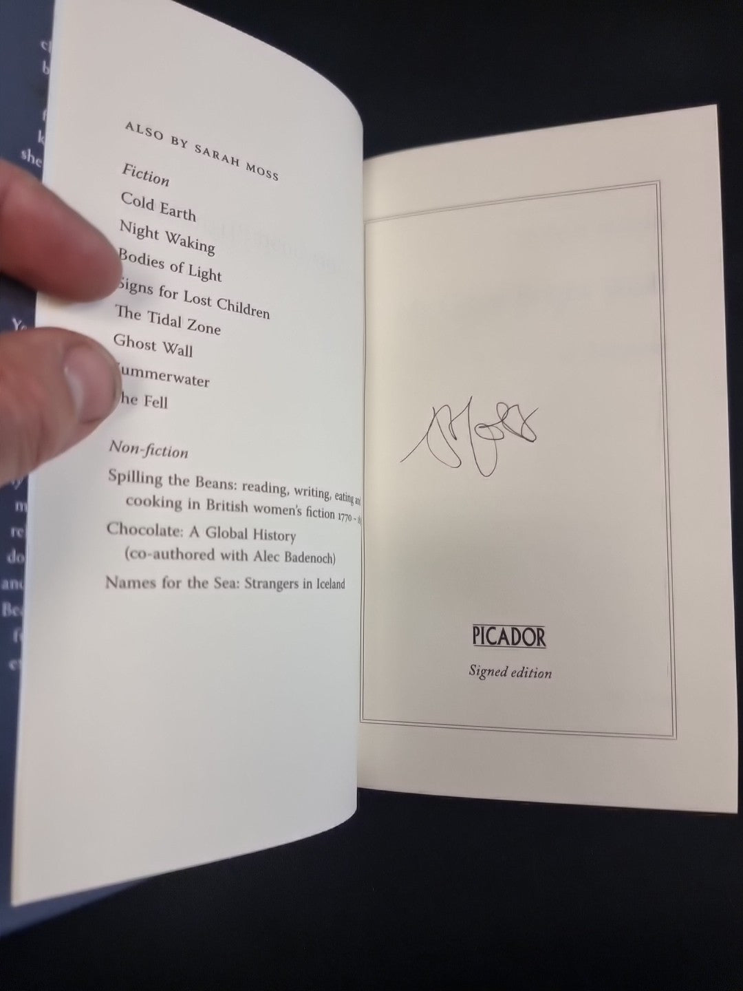 SIGNED My Good Bright Wolf by Sarah Moss. First edition, 