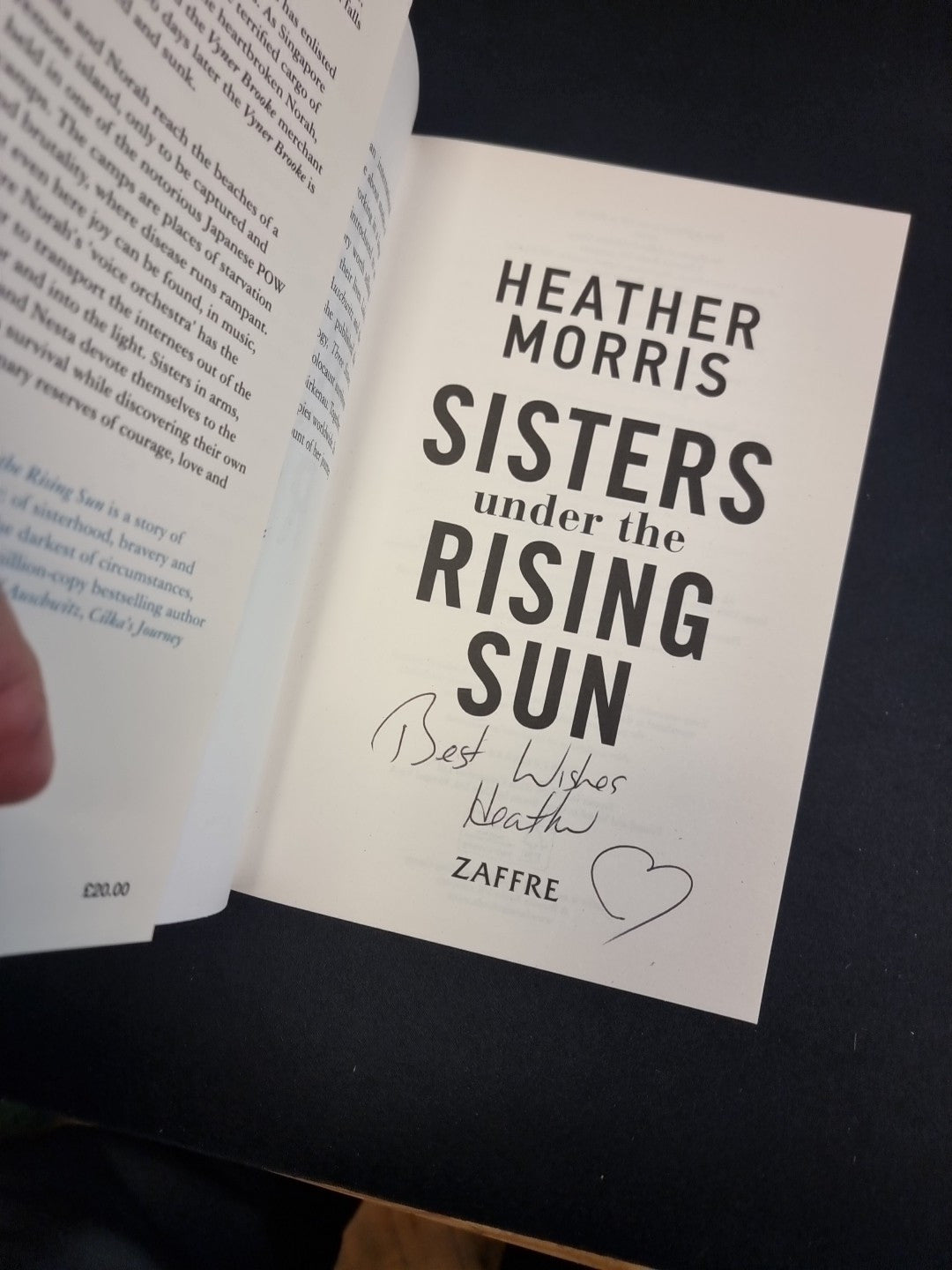*SIGNED BY AUTHOR*  Sisters under the Rising Sun by Heather Morris