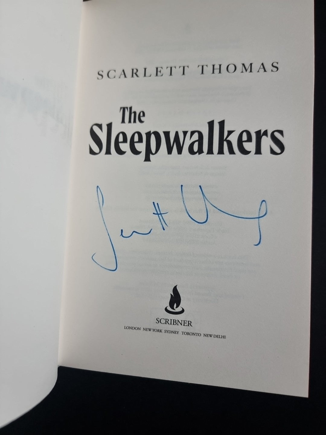 The Sleepwalkers by Scarlett Thomas SIGNED 1ST EDITION