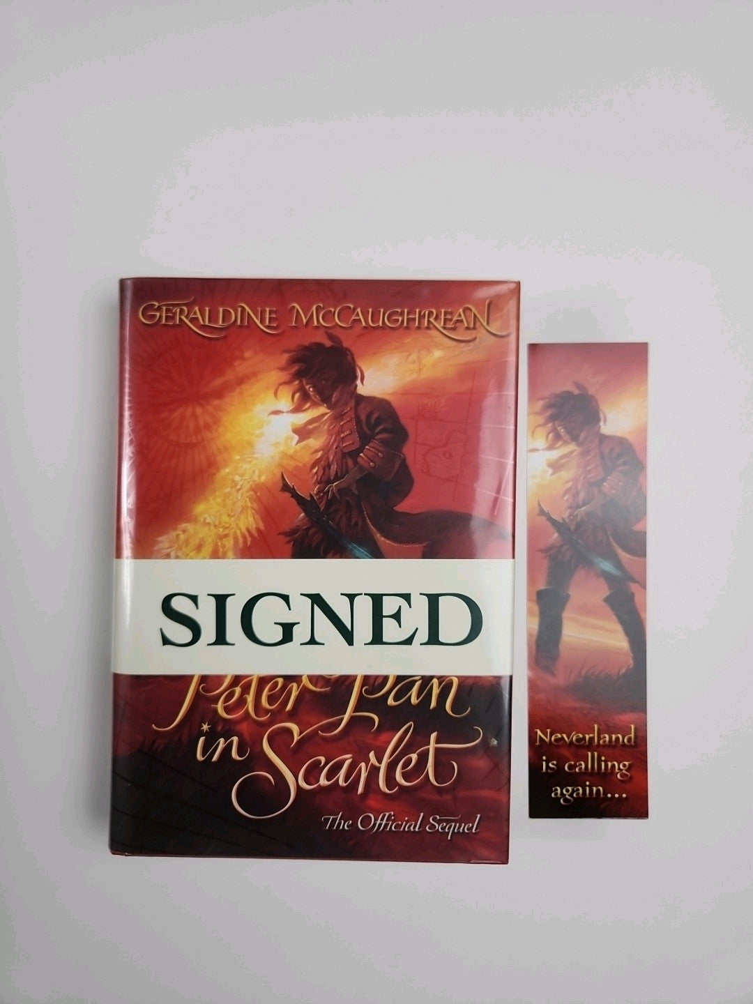 Peter Pan in Scarlet by Geraldine McCaughrean Hardcover, 2006 Signed With Ticket