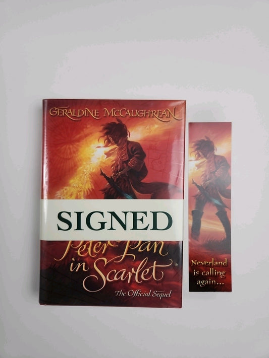 Peter Pan in Scarlet by Geraldine McCaughrean Hardcover, 2006 Signed With Ticket