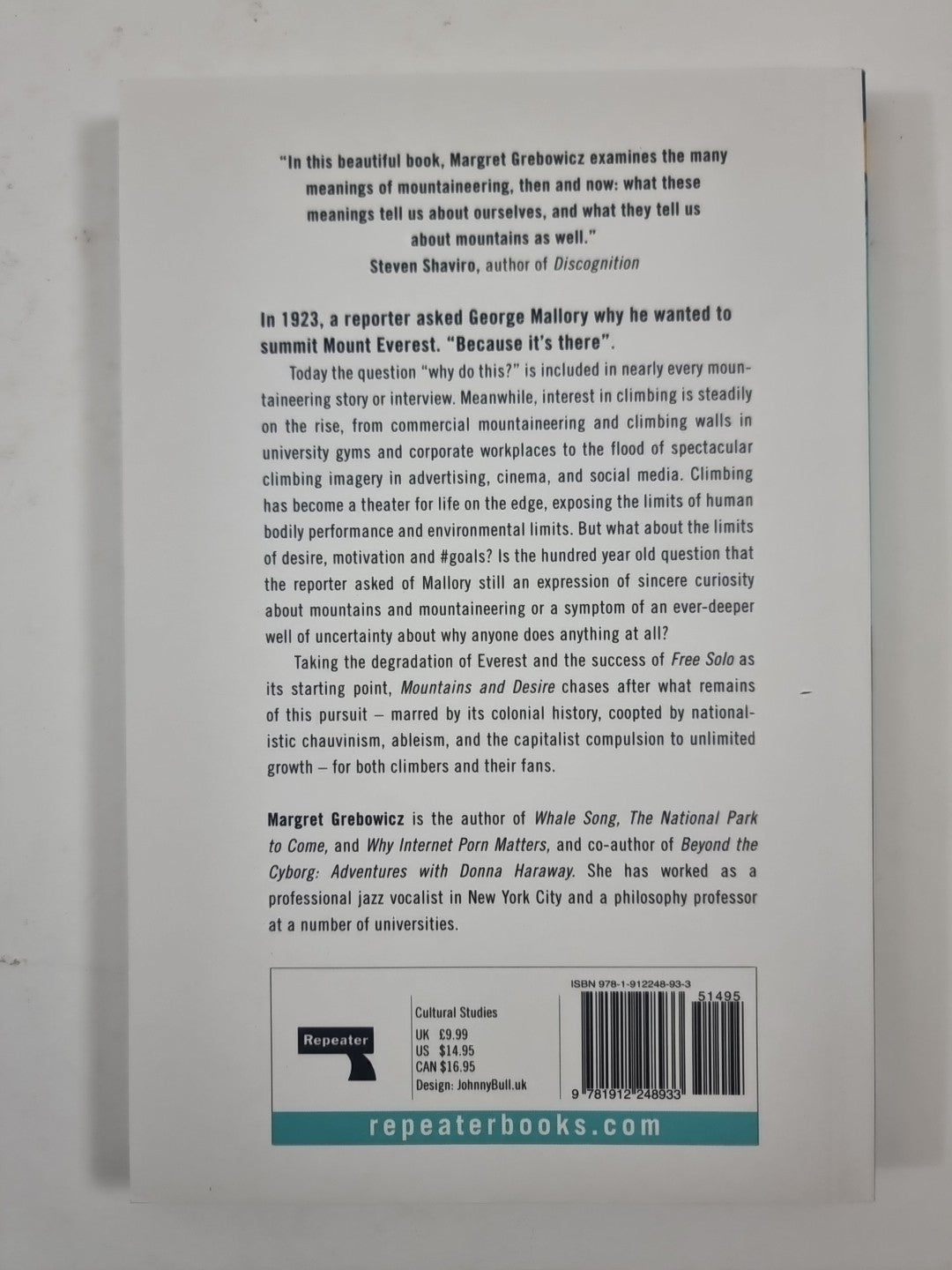 Mountains and Desire: Climbing  Margret Grebowicz 