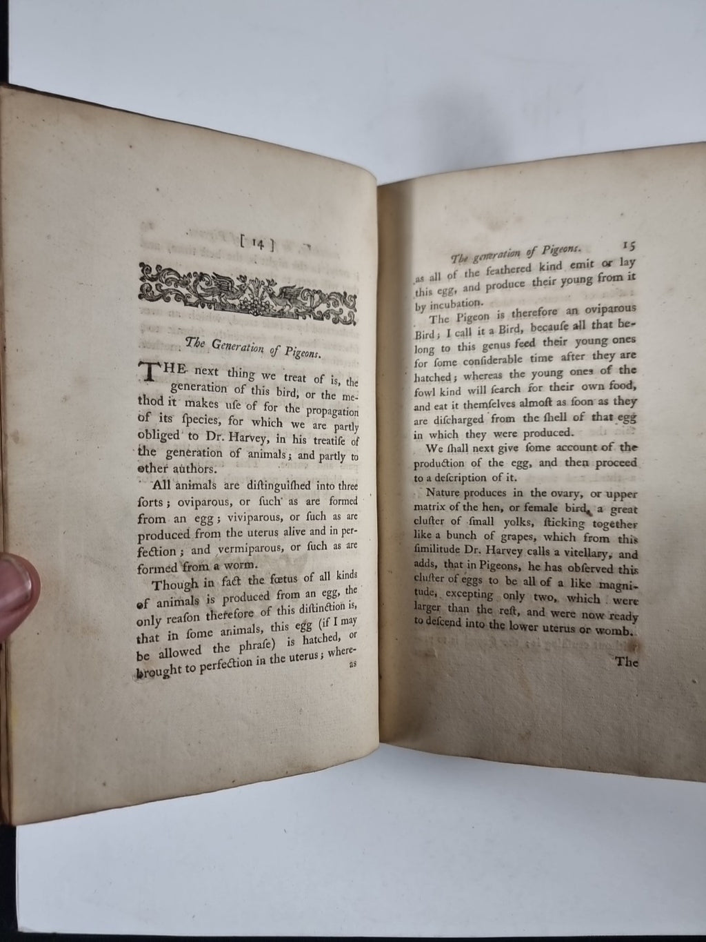 A Treatise on Domestic Pigeons, John Moore 1765 1st Edition, Very Rare