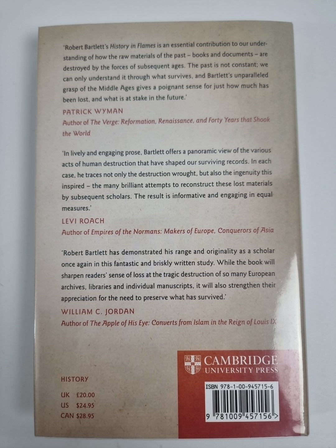 History in Flames  Robert  Bartlett New - Free Tracked Delivery