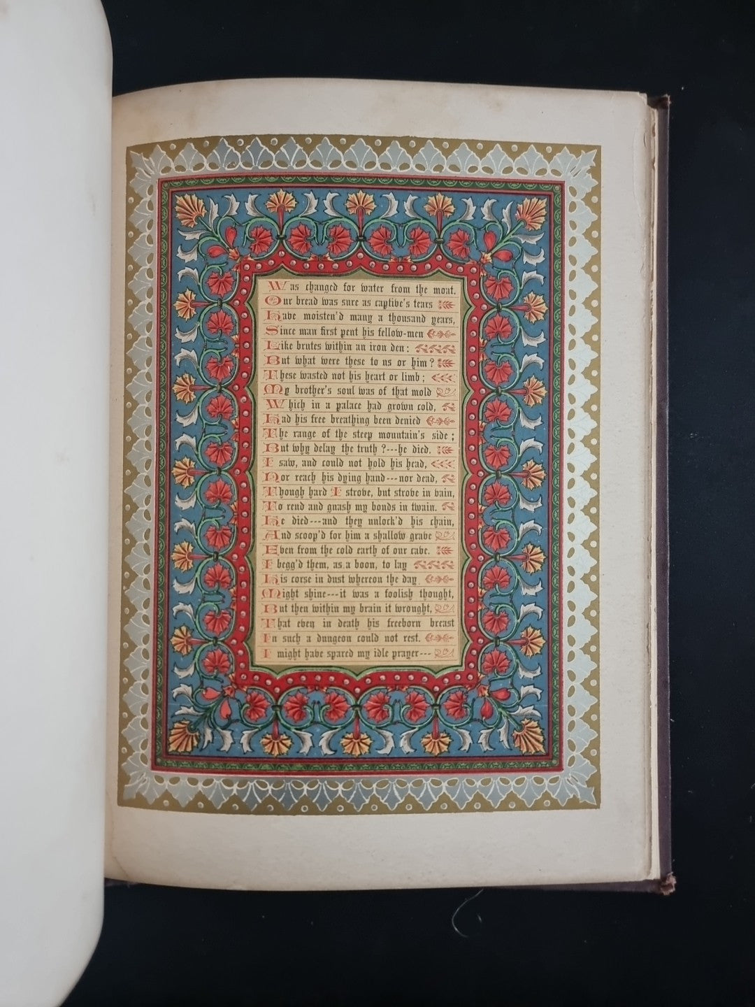 The Prisoner of Chillon LORD BYRON ~ Illuminated by W.G. Audsley First Thus 1865