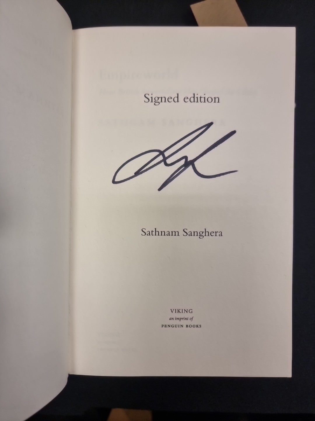 Empireworld  Sathnam Sanghera Signed Copy 