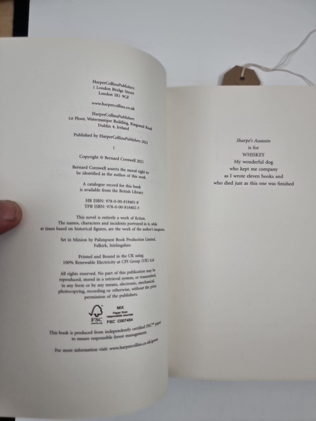 Sharpe's Assassin by Bernard Cornwell,  UK First Edition,