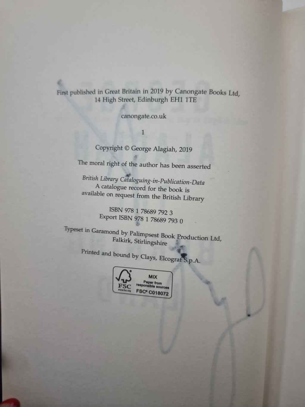 The Burning Land by George Alagiah (Hardcover, 2019) 1st Edition Signed