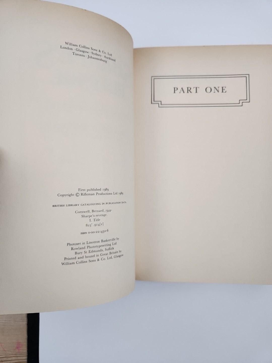 Sharpe's Revenge by Bernard Cornwell (Hardcover, 1989)