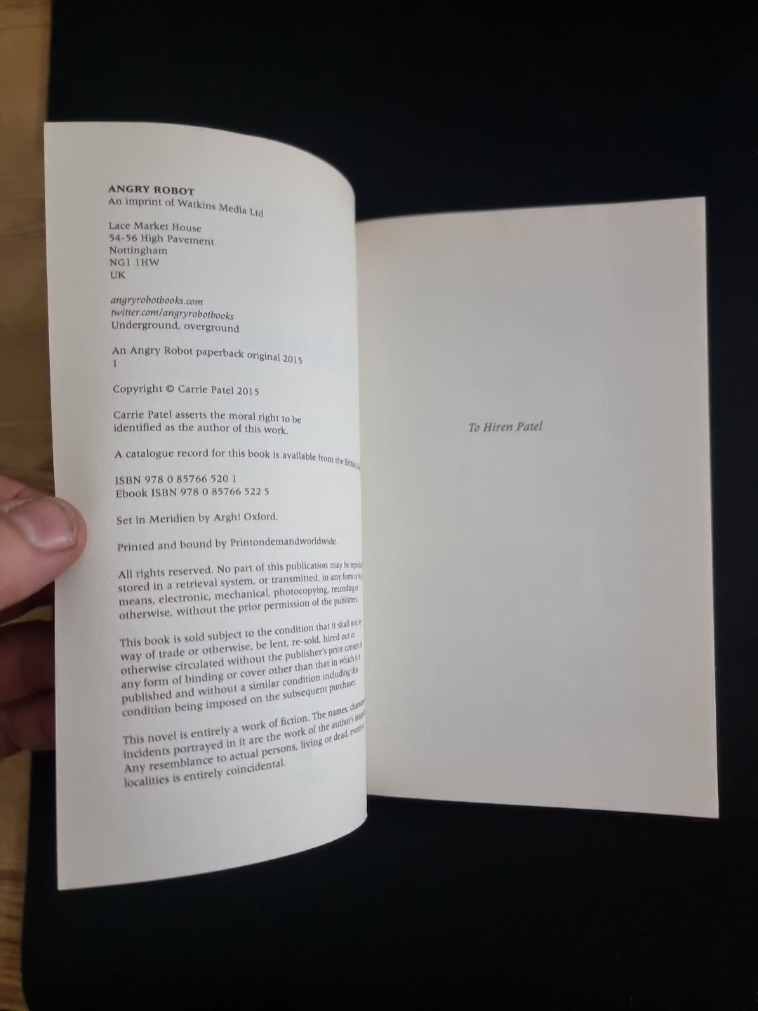 The Buried Life: THE RECOLETTA BOOK by Carrie Patel (1st Print 2015 )