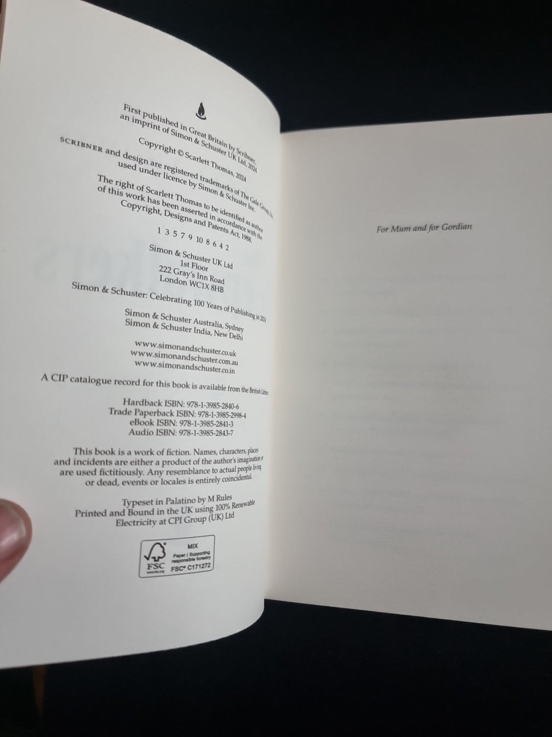 The Sleepwalkers by Scarlett Thomas SIGNED 1ST EDITION