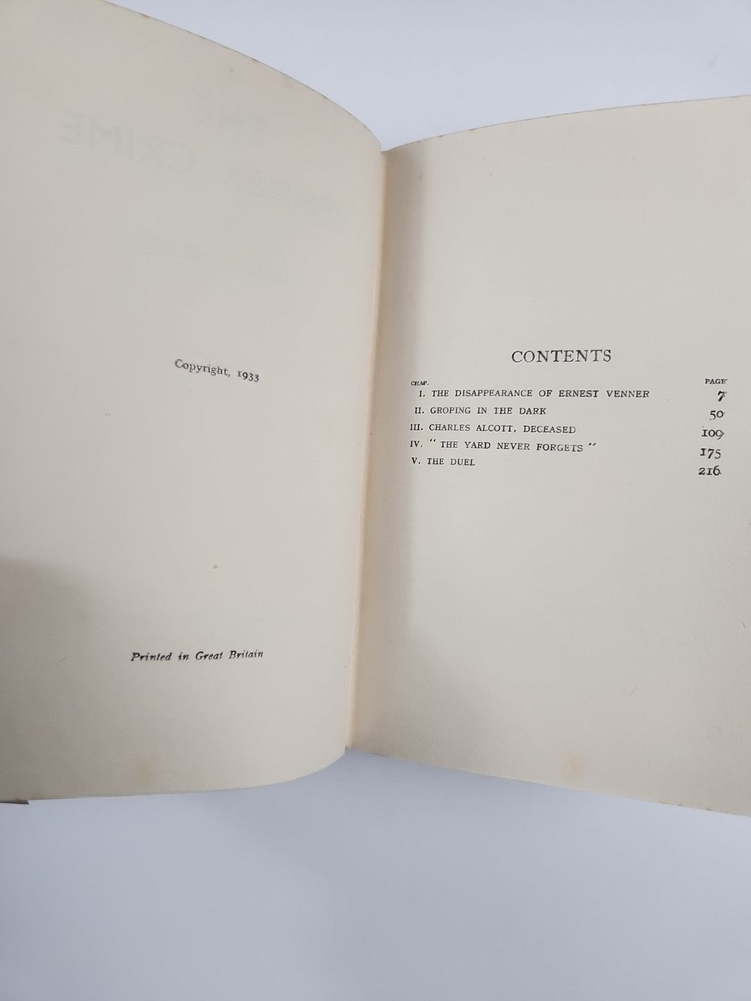 1933 The Venner Crime by John Rhode First Edition Dust Wrapper