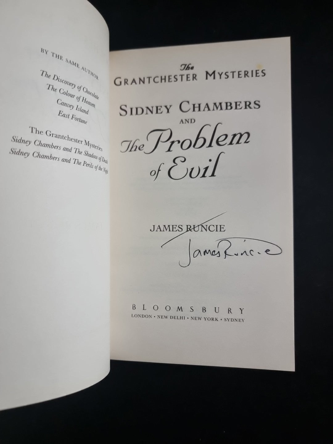 Sidney Chambers and The Problem of Evil: James Runcie **1ST EDITION SIGNED** New