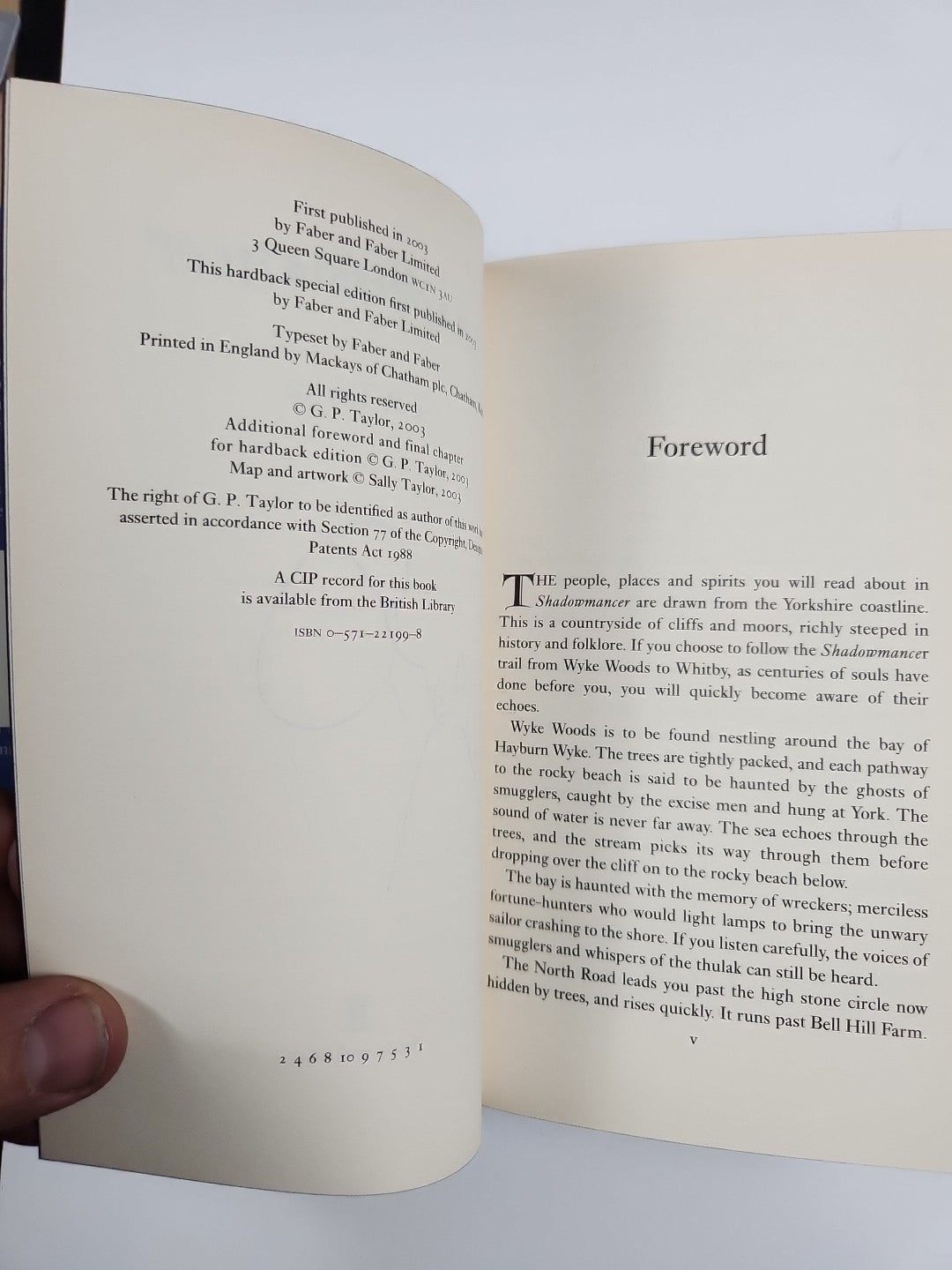 Shadowmancer (1st Special Edition) by G P Taylor (Hardcover, 2003) Signed 