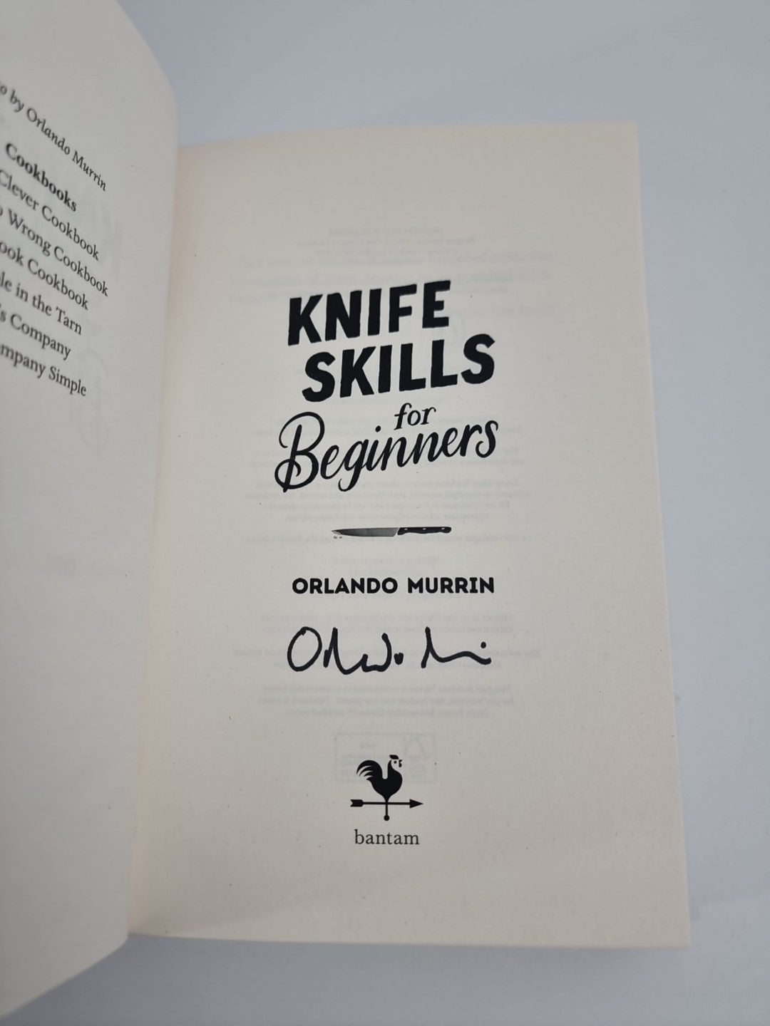 SIGNED Knife Skills for Beginners By Orlando Murrin New Free tracked delivery